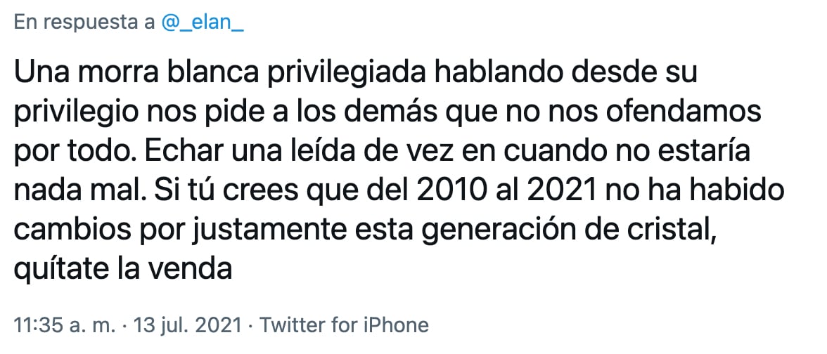 Respuesta a Elán