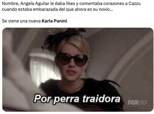 Memes comparan a Ángela Aguilar con Karla Panini por su relación con Christian Nodal