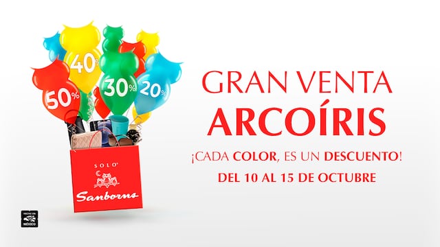 Esta es la promoción que esperabas: Llega la Gran Venta Arcoíris a Sanborns, donde cada color ¡Es un descuento!