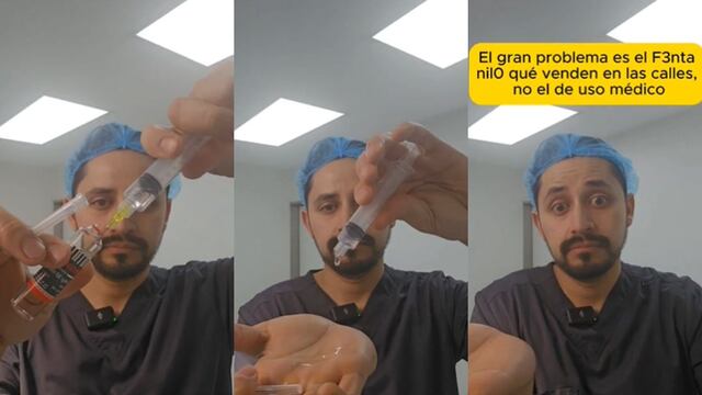 Doctor muestra qué pasa el fentanilo al contacto con la piel