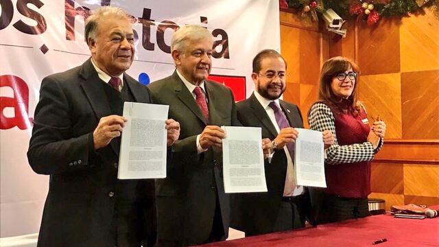 Firma de la alianza "Juntos Haremos Historia"