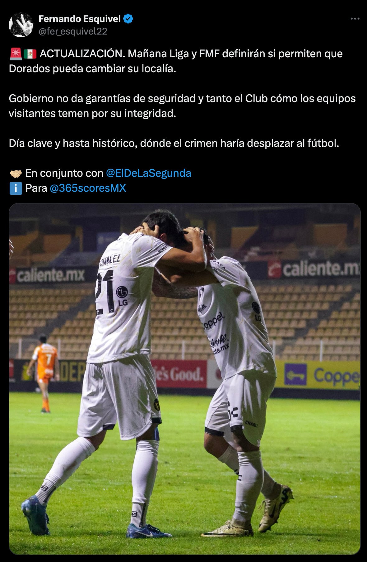 Dorados de Sinaloa podría cambiar de sede