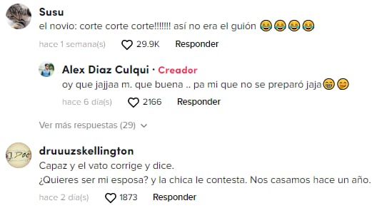 Reacciones al hombre que comete error al pedir matrimonio