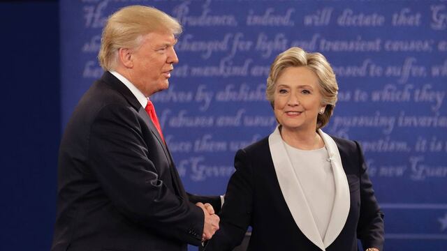 Hillary Clinton y Donald Trump. Debate.