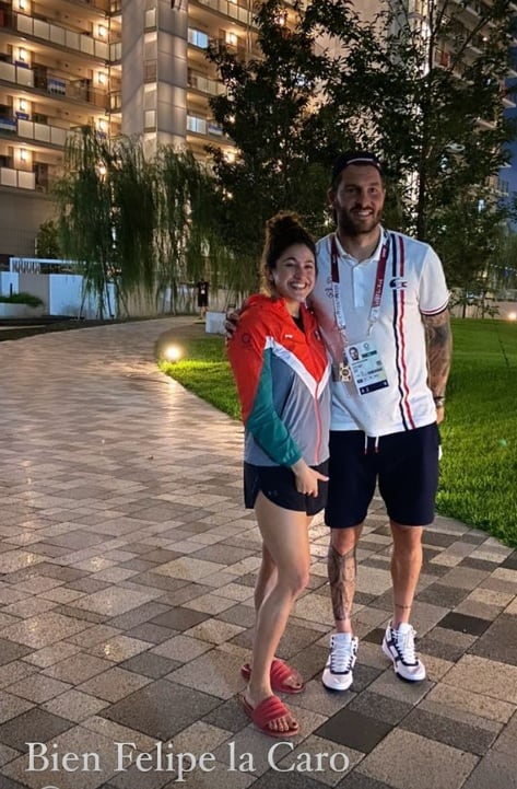 Gignac con Carolina Mendoza