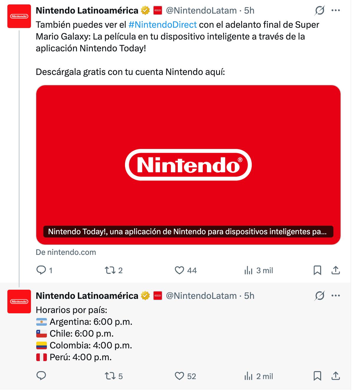 Habrá un Nintendo Direct para mostrar un adelanto de Super Mario Galaxy: La película