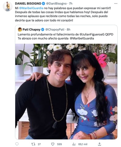 Daniel Bisogno lamenta muerte de Julián Figueroa