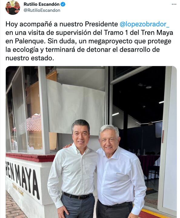 AMLO y Rutilio Escandón