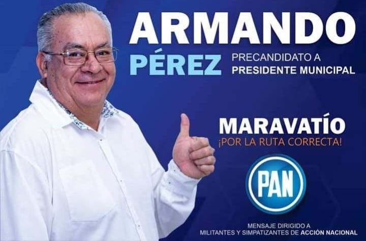 Armando Perez Luna, pre candidato del PAN a la alcaldía de Maravatío, Michoacán