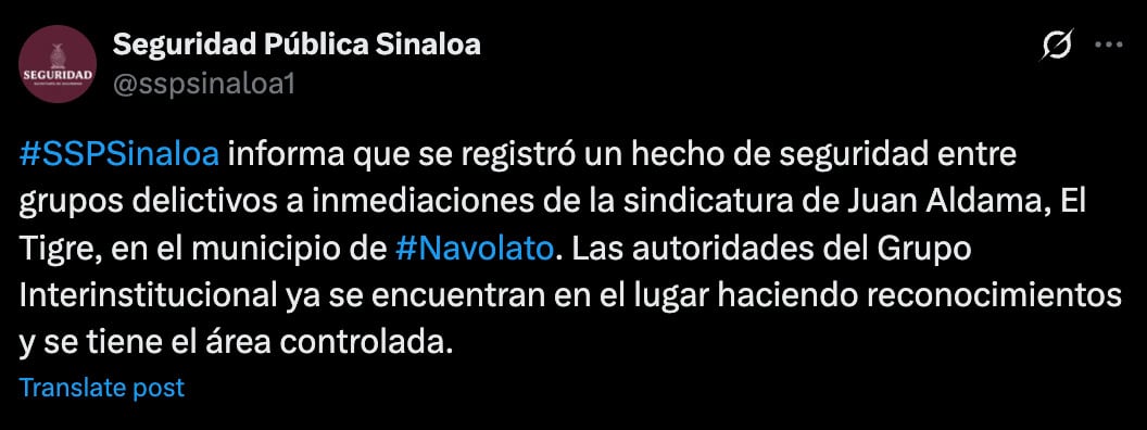 Violencia en Sinaloa hoy 16 de mayo