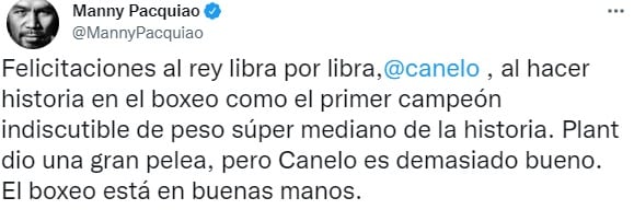 Manny Pacquiao sobre Canelo Álvarez