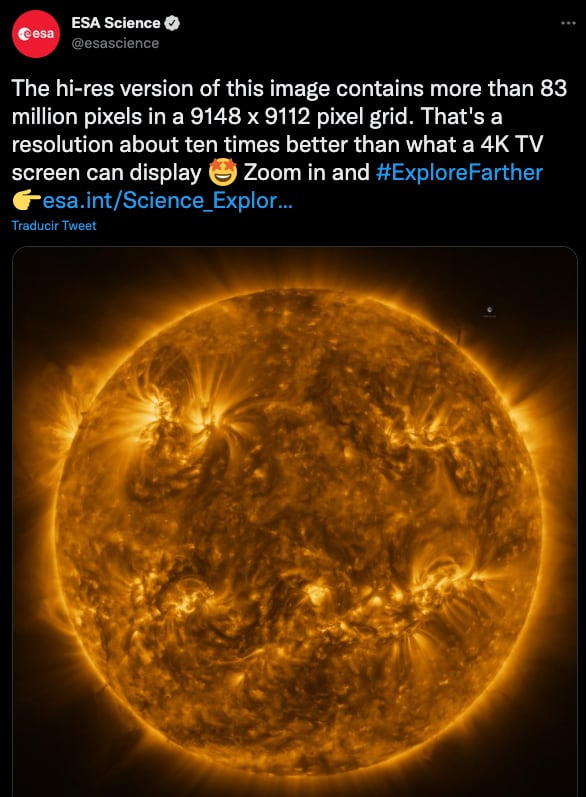 Imágenes del sol en HD