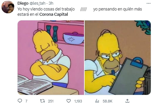 Memes por el cartel del Corona Capital 2023