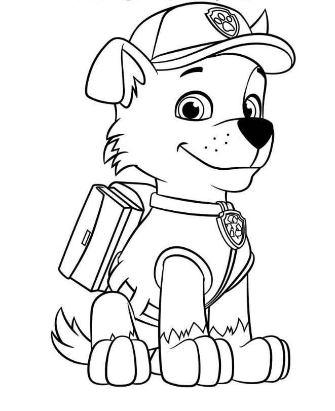 Rocky de Paw Patrol para colorear