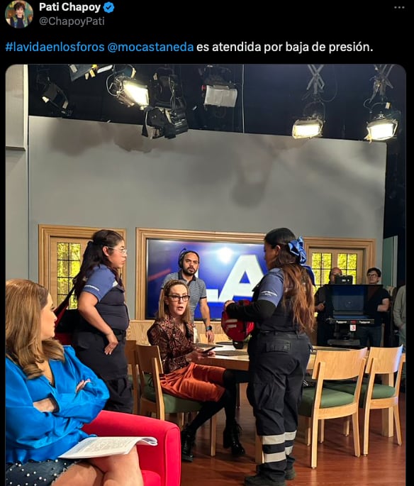 Pati Chapoy revela que Mónica Castañeda tuvo que ser atendida por paramédicos