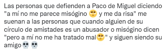 Critican a Paco de Miguel.