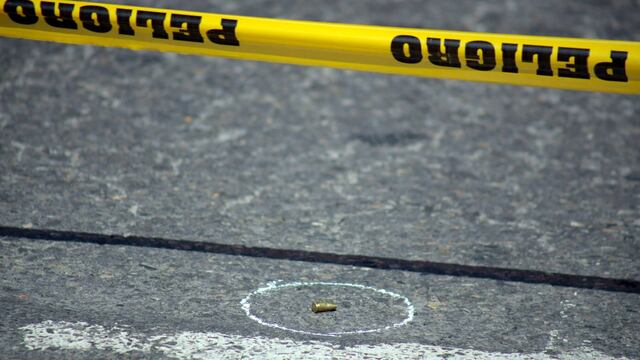 Rastro de balacera. Asesinato