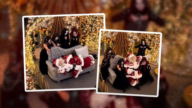 Darketas van a tomar la foto con Santa Claus en Perisur.