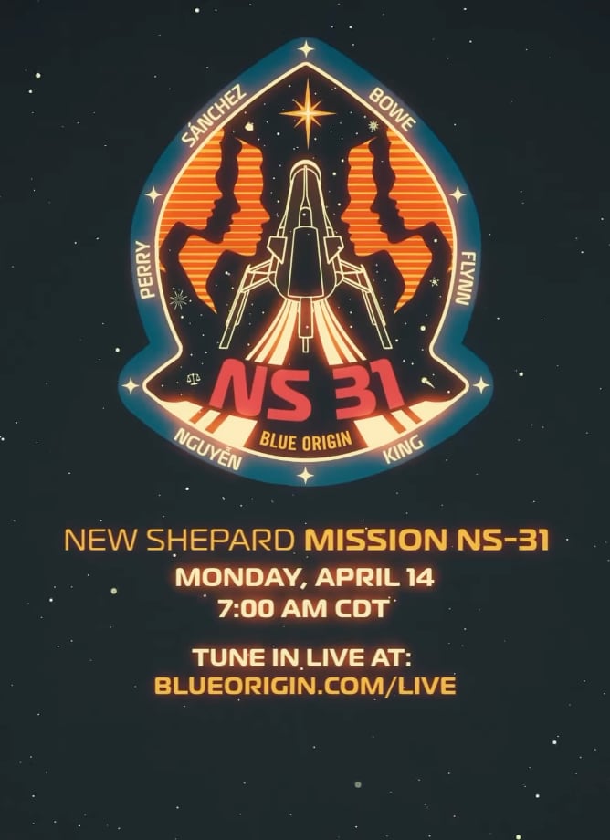 Katy Perry y 5 mujeres viajarán al espacio con Blue Origin