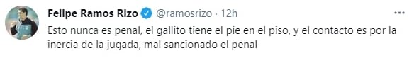 tuit de Felipe Ramos Rizo
