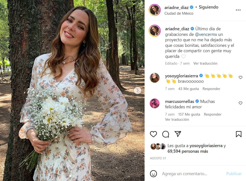 Publicación de Ariadne Díaz