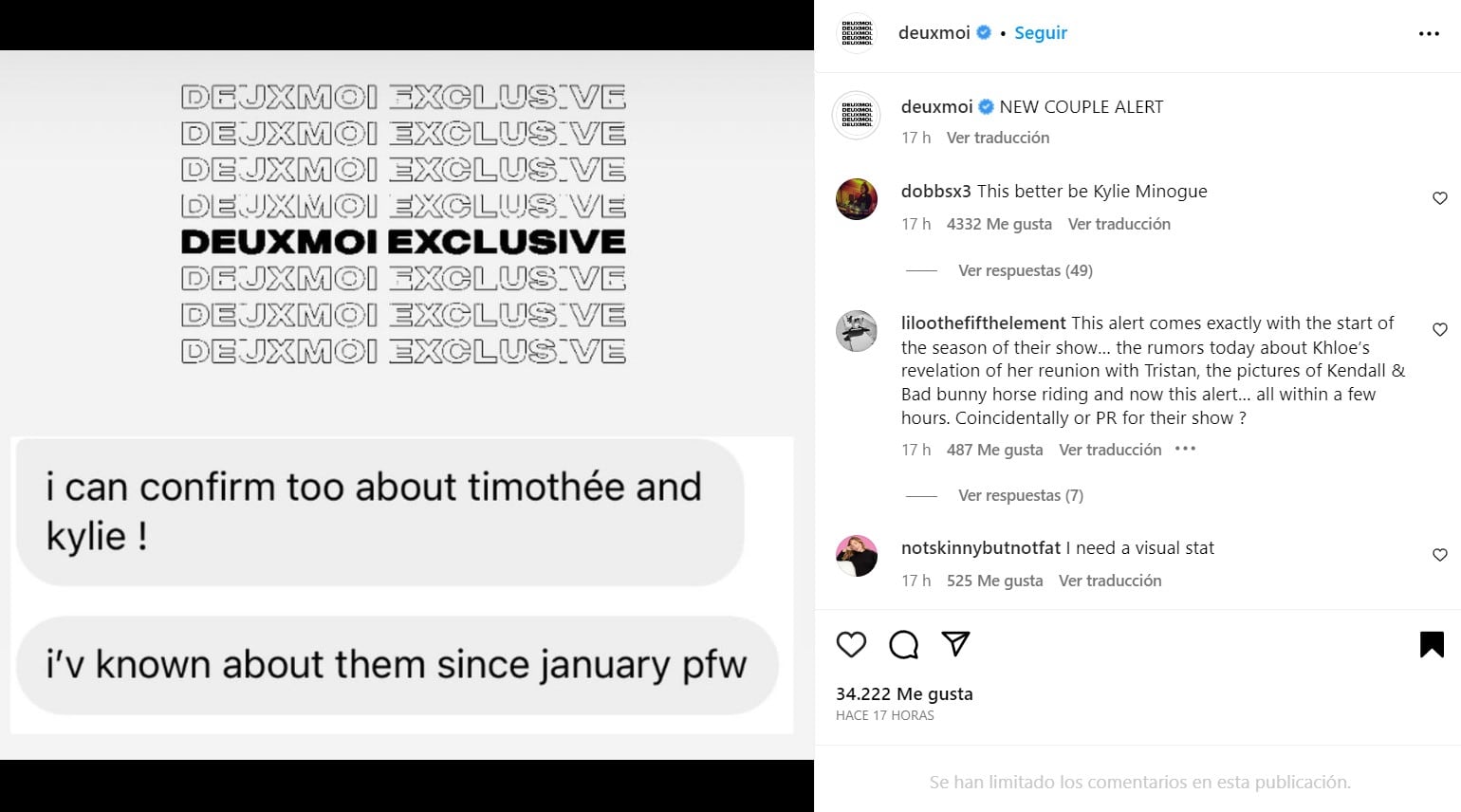 Kylie Jenner y Timothée Chalamet