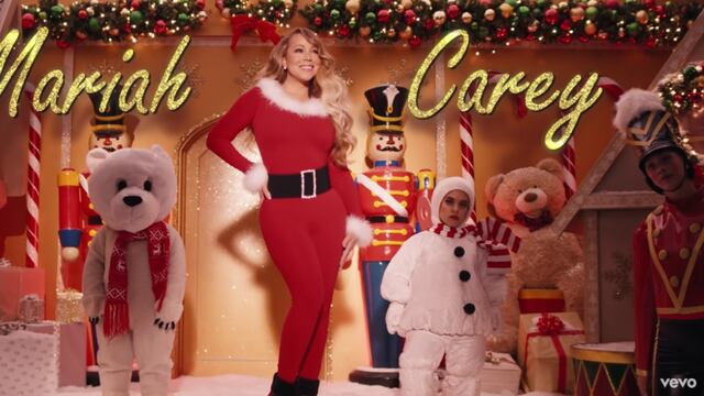 Portada de video de canción navideña de Mariah Carey