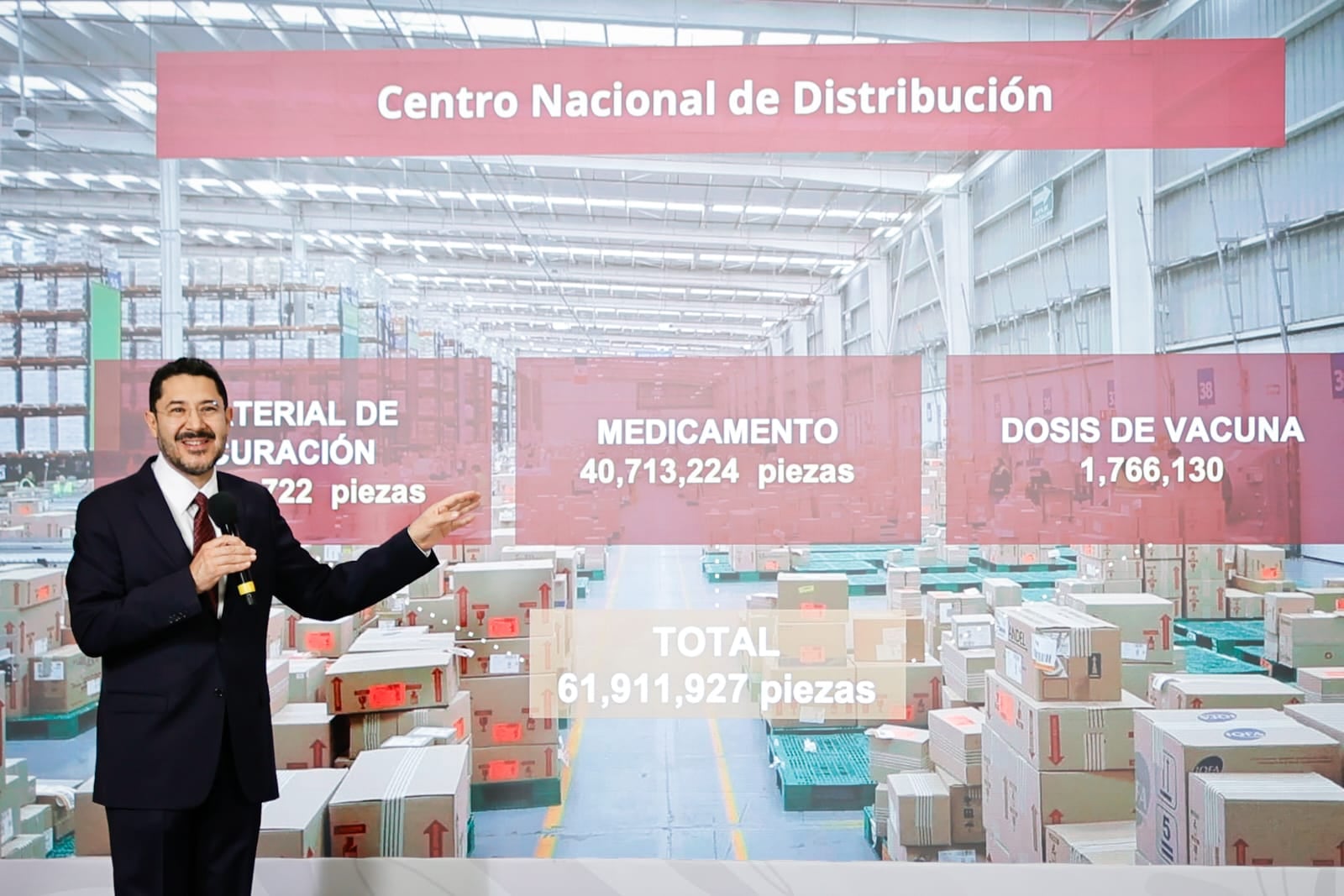 El CENADI concentra casi 62 millones de piezas médicas.