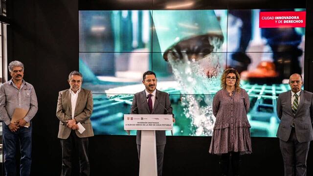 Martí Batres Guadarrama, jefe de gobierno de la CDMX, encabezo la presentación de la inversión destinada a nuevas obras en el sistema de agua potable para la capital