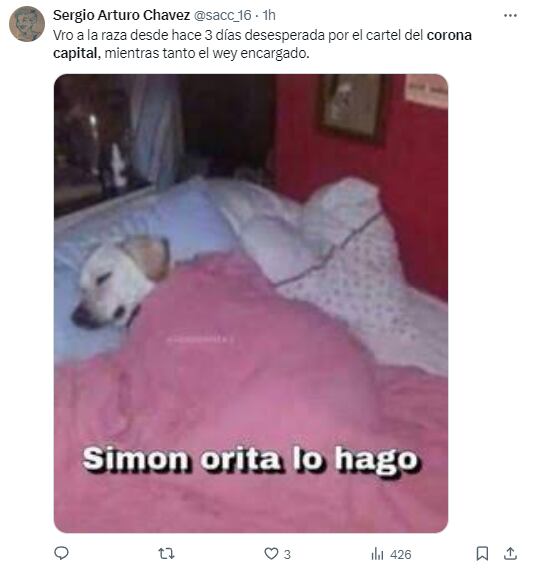 Memes por el cartel del Corona Capital 2024