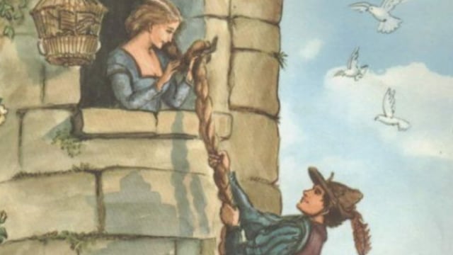 Ilustración del cuento de Rapunzel