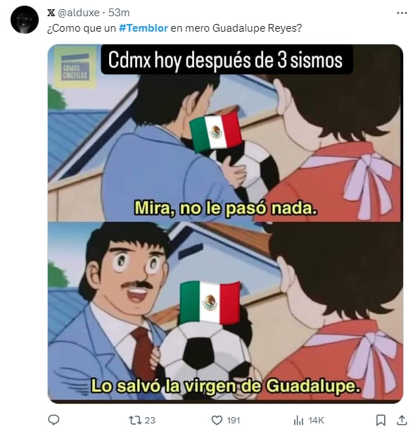 Memes por el sismo del 14 de diciembre