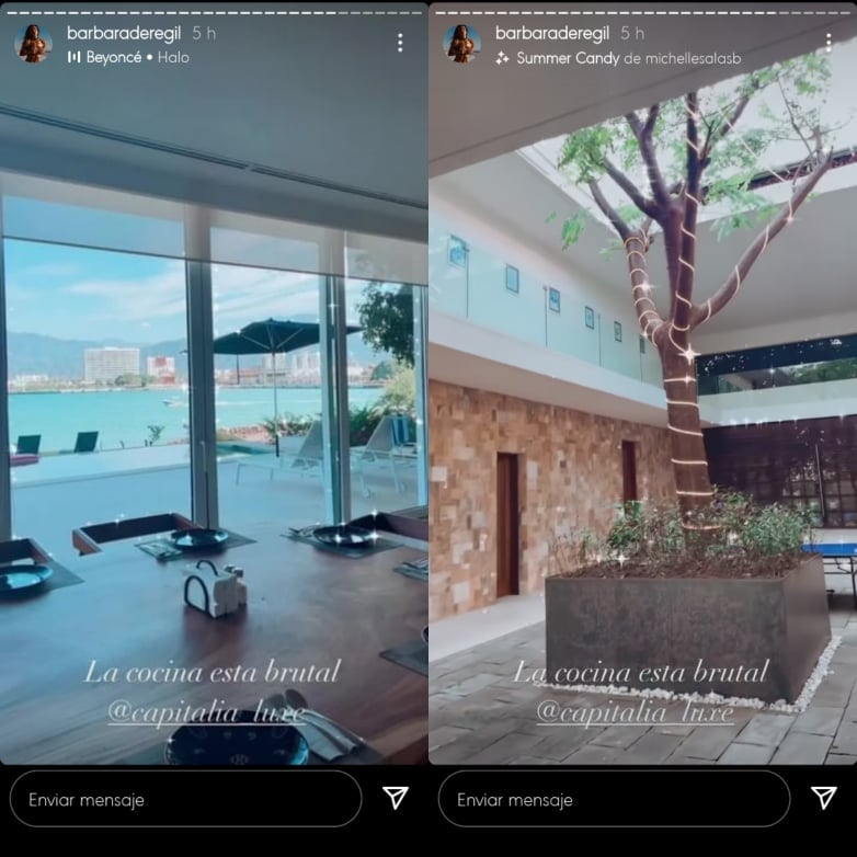Bárbara de Regil vacaciona en casa de lujo.