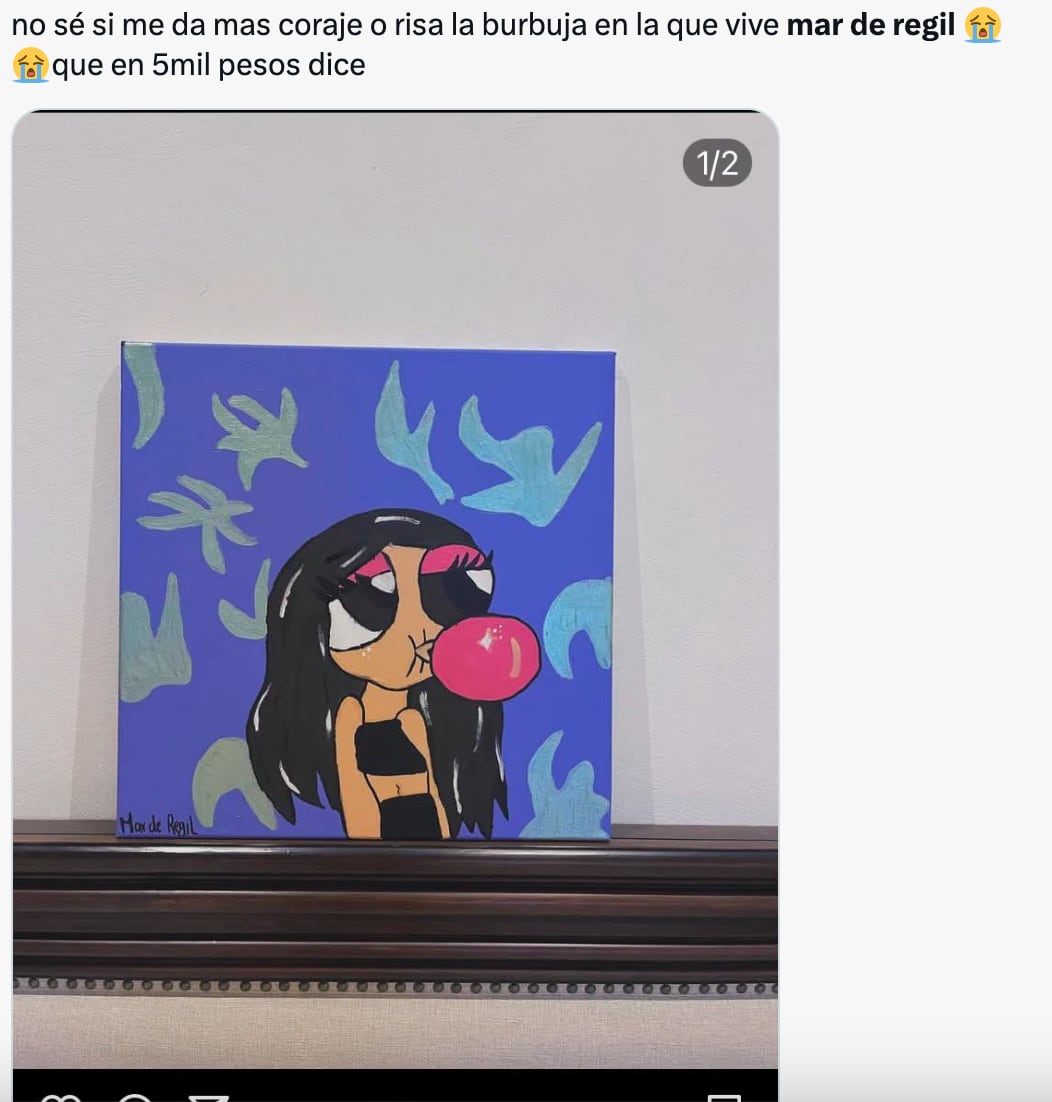 Pinturas de Mar de Regil protagonizan memes en redes sociales