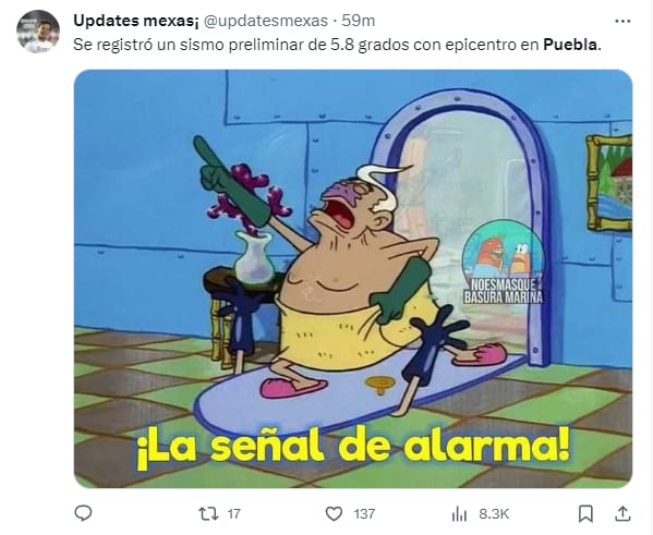Memes por el sismo de hoy 7 de diciembre