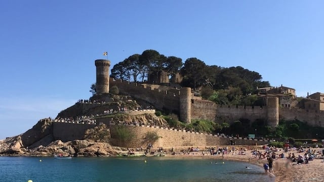 Castillo de Tossa de Mar en España