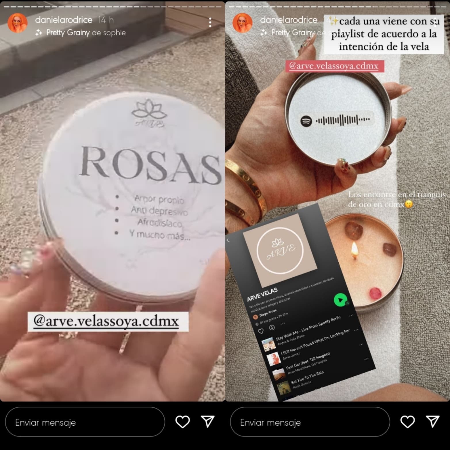 Daniela Rodrice y sus compras en el tianguis de CDMX.