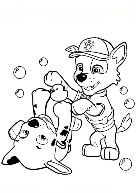 Dibujos de Marshall de Paw Patrol con temática de del Día del Niño