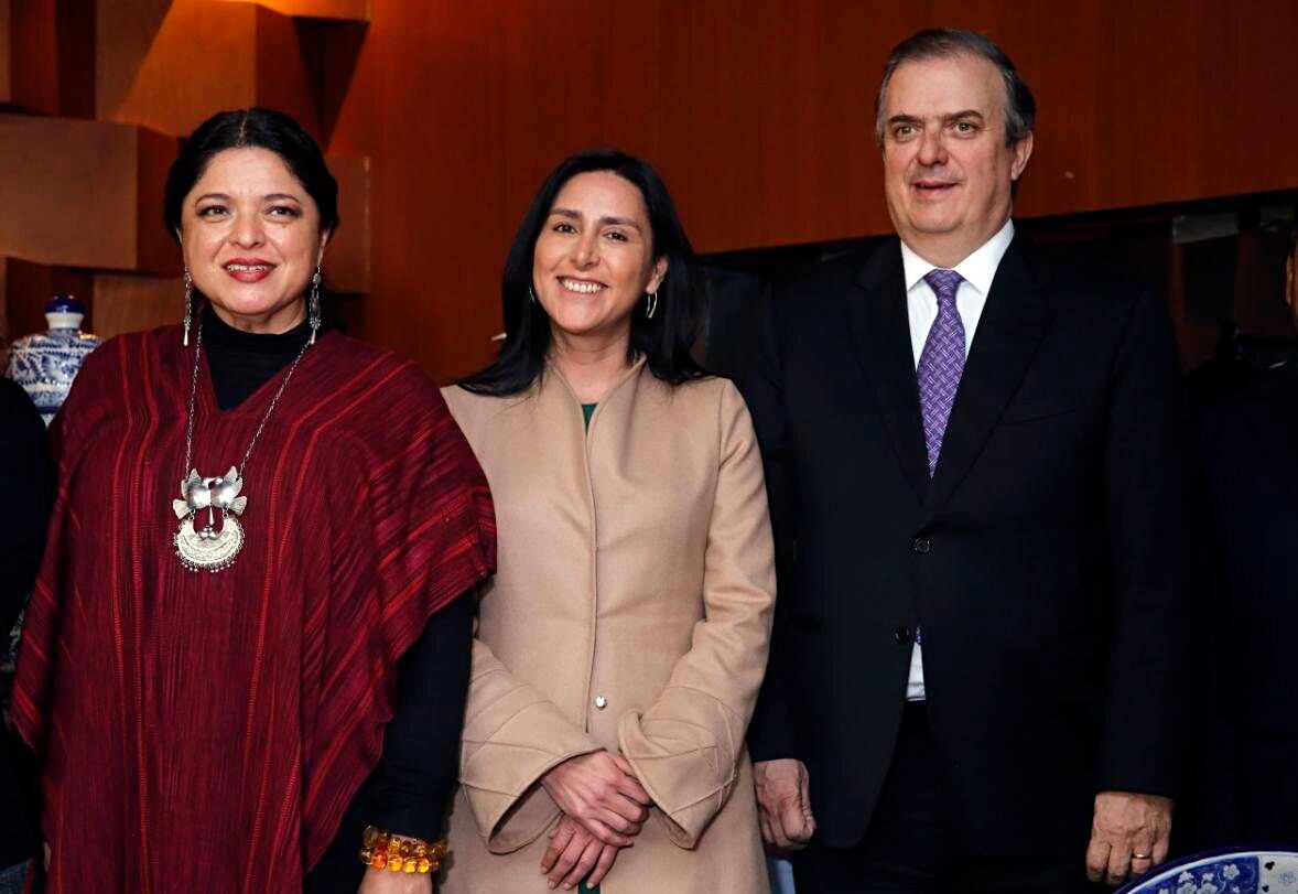 Audrey Azoulay, Marcelo Ebrard Casaubón y Alejandra Frausto Guerrero.