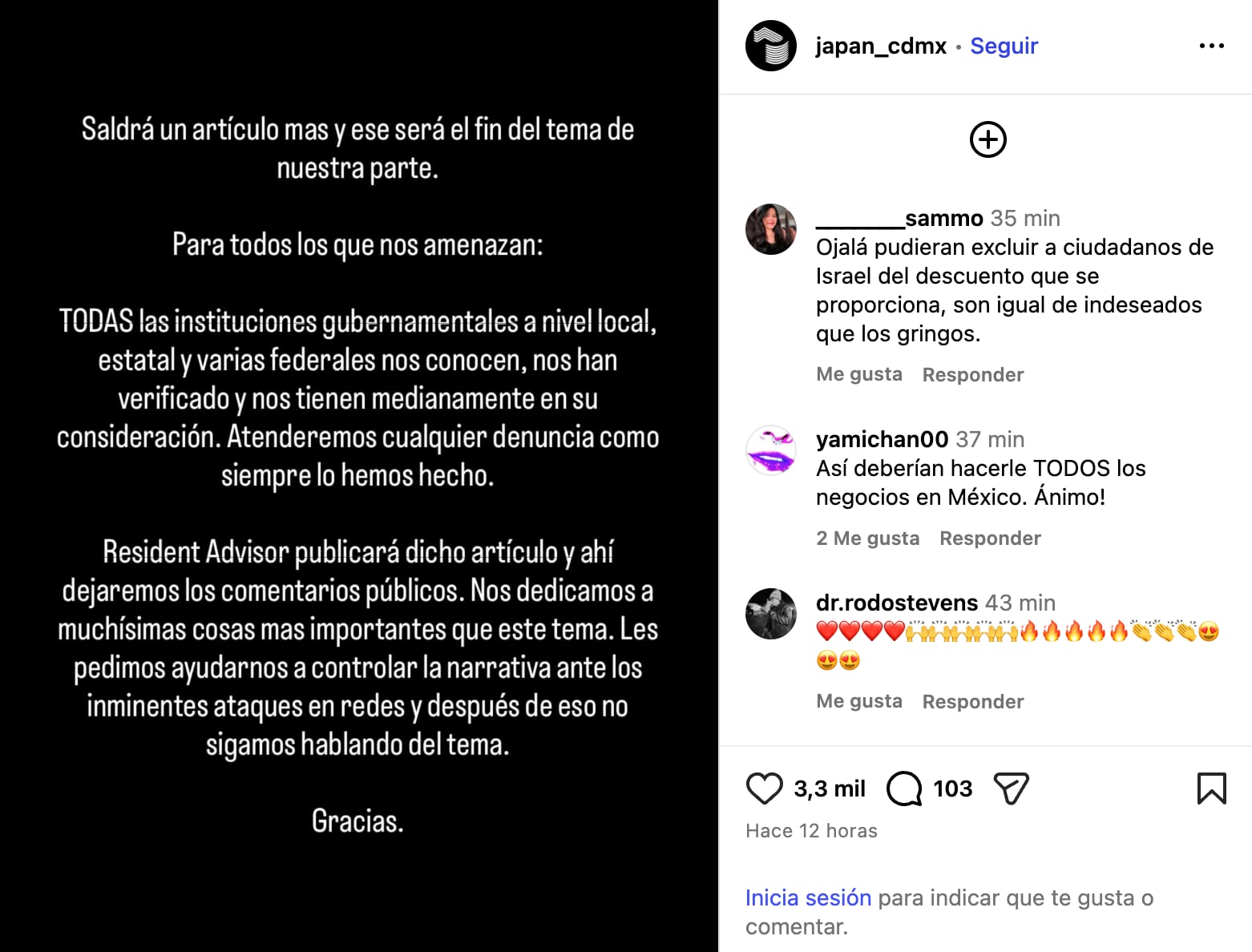 Antro Japan CDMX revela que ha recibido amenazas de MAGA
