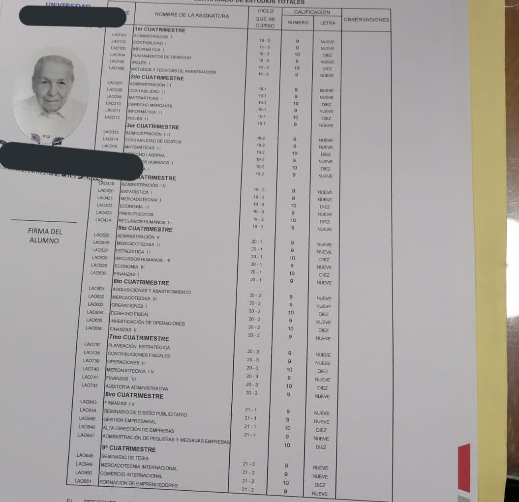 Abuelita se gradúa de la universidad a sus 93 años