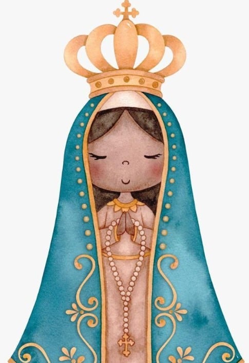 Estampa de la Virgen de Guadalupe con estilo clásico