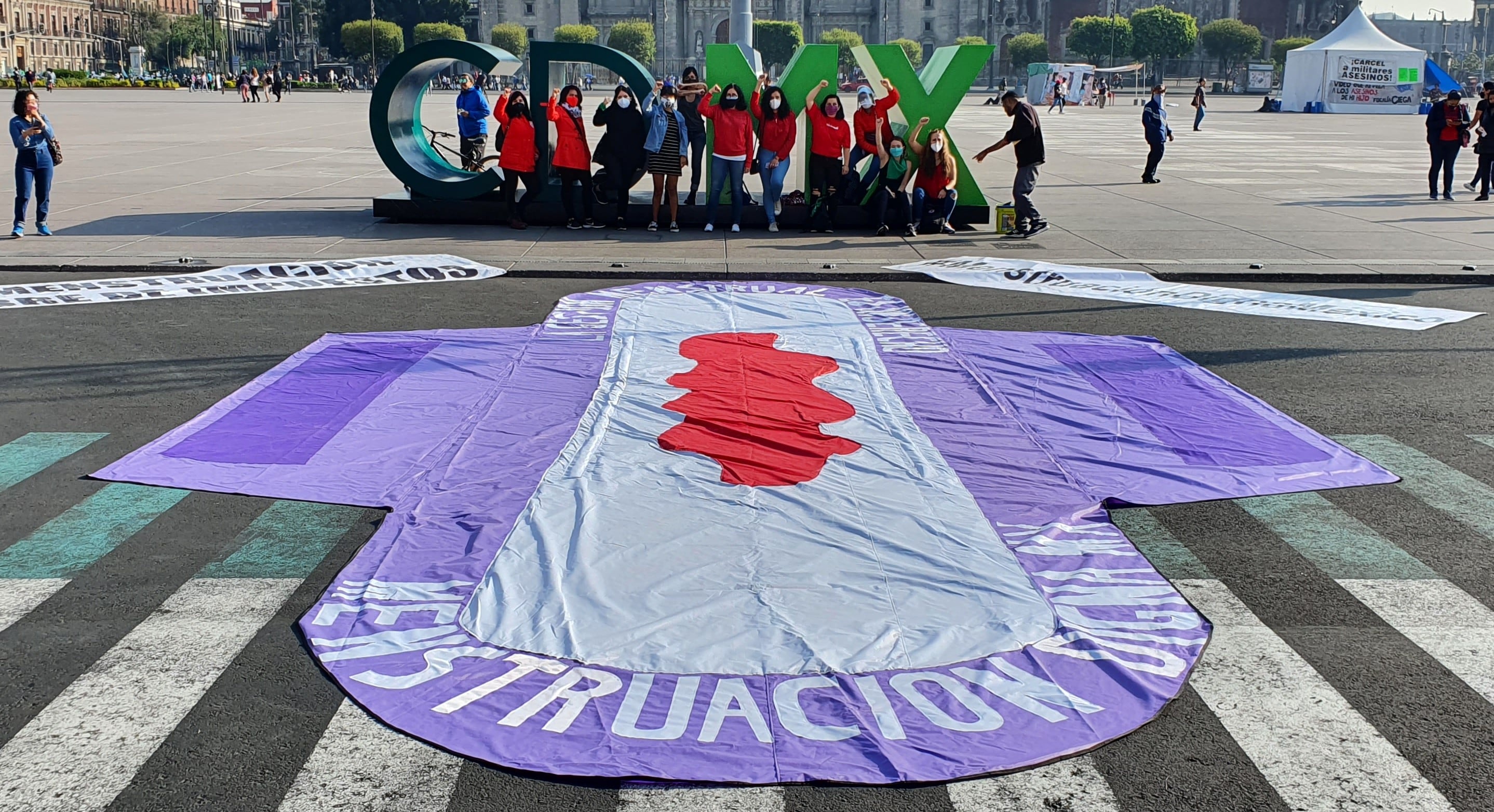 Protesta por la menstruación digna