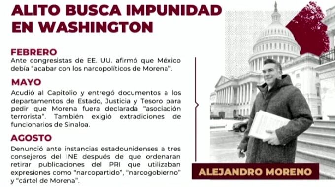 Ariadna Montiel acusa a Alito Moreno de buscar protección en Estados Unidos
