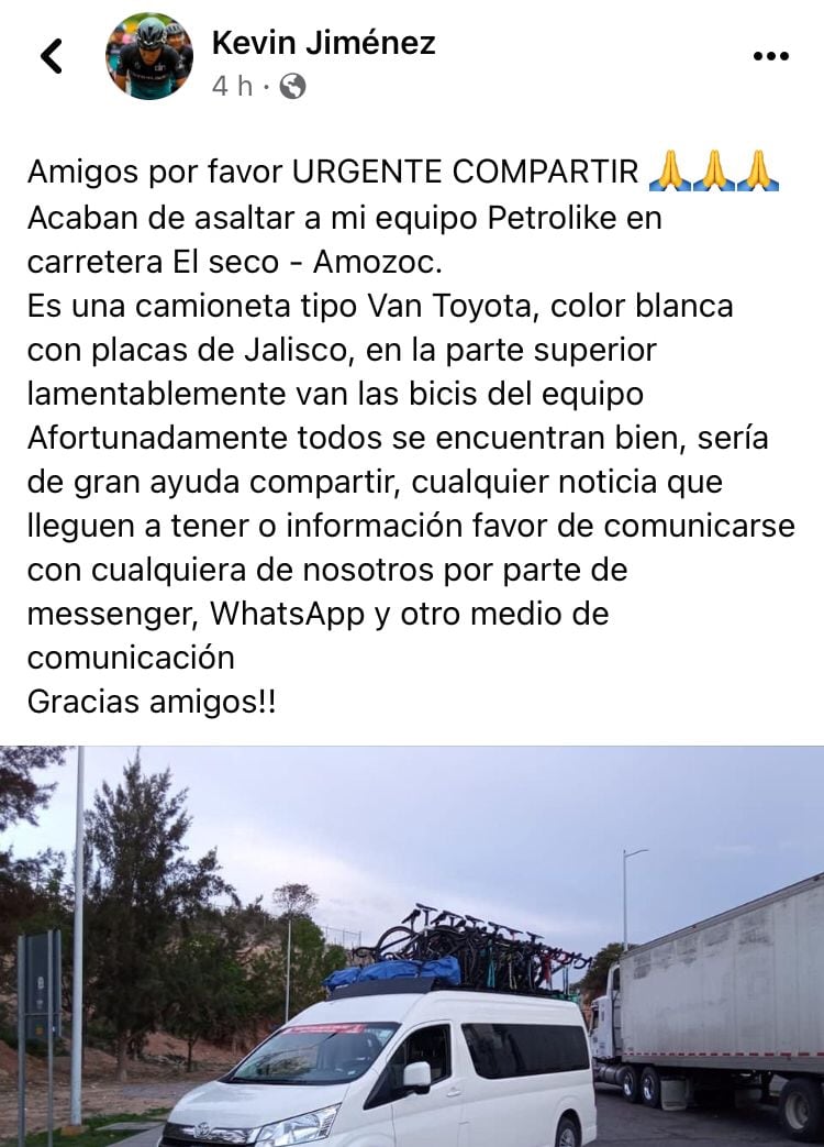 Denuncia sobre el robo de bicis