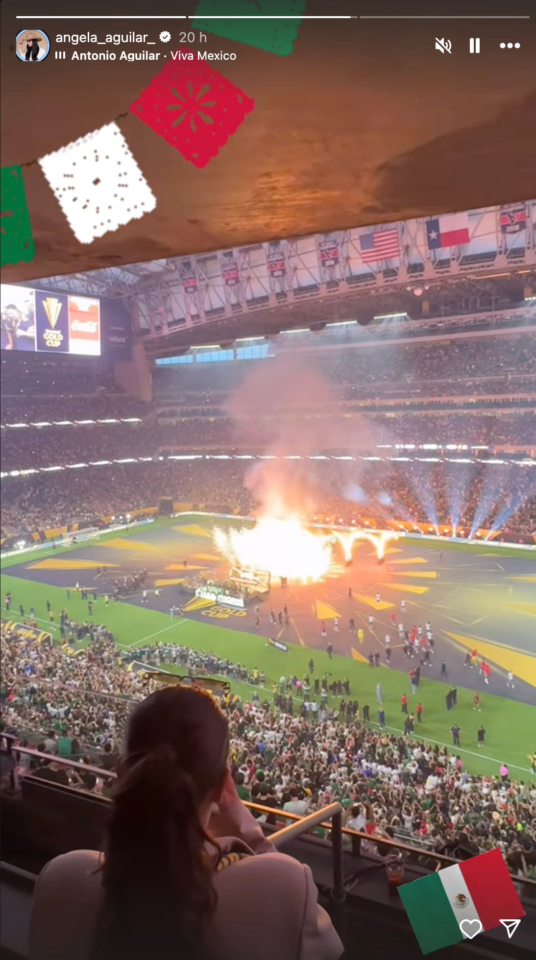 Ángela Aguilar celebró el triunfo de la Selección Mexicana