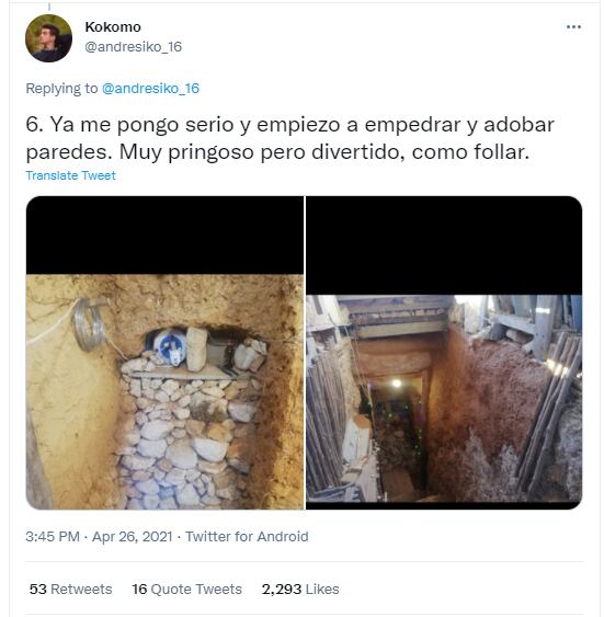 Andrés Cantó muestra el proceso de su cueva.