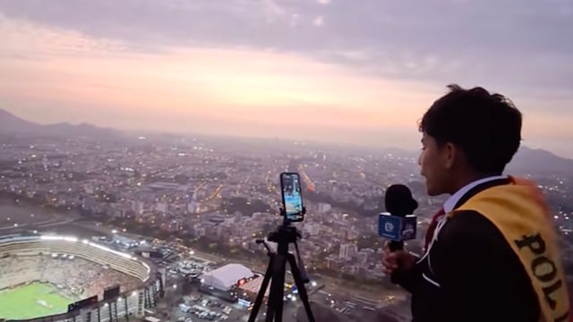 Pol Deportes, el niño peruano que viajó 18 horas para narrar la final de la Copa Libertadores desde una montaña.