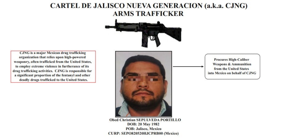 Departamento de Tesoro sanciona a Obed Christian Sepúlveda Portillo