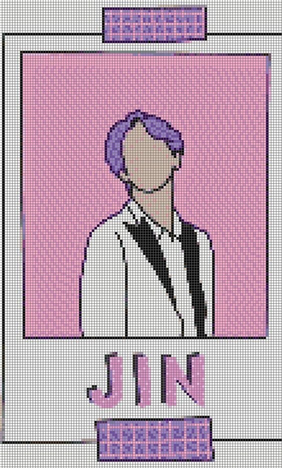 9 dibujos cuadrículas de BTS fáciles que cualquier miembro del ARMY puede hacer